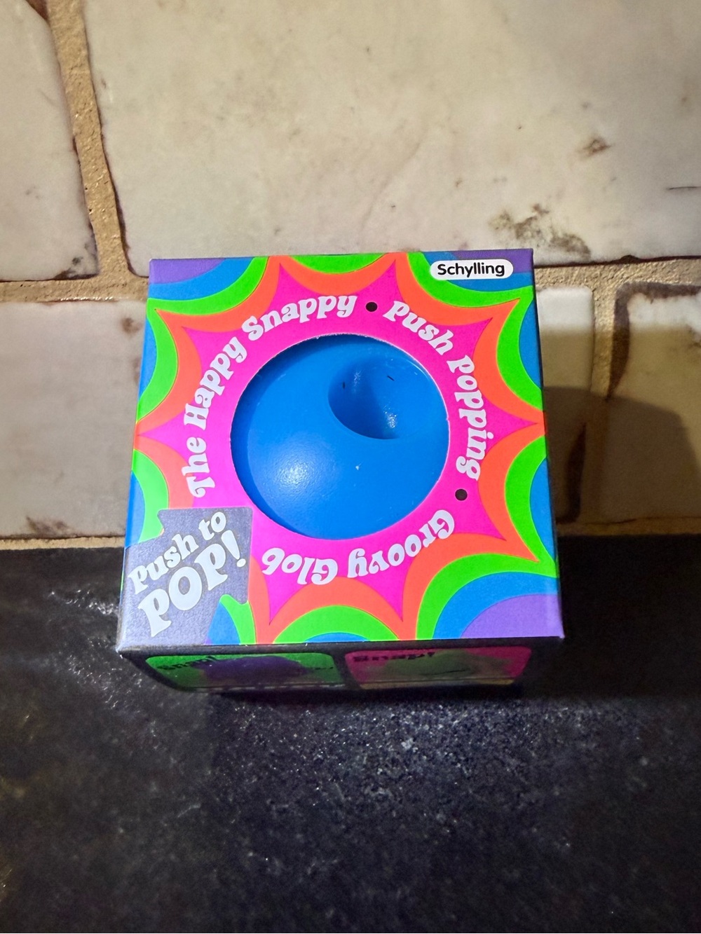 NeeDoh Happy Snappy Squishy Push Pop - Blue - Picture 3 of 5